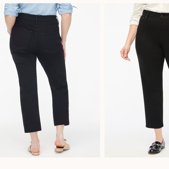 NWT JCrew Curvy essential straight black jean in all-day stretch black size 28 - Picture 2 of 2